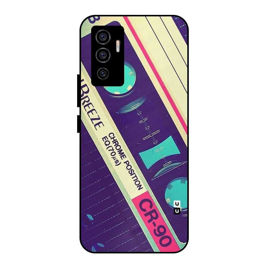 Old Casette Shade Metal Back Case for Vivo V23e