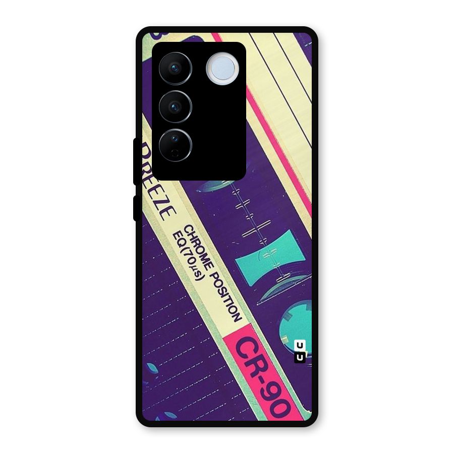 Old Casette Shade Metal Back Case for Vivo V27