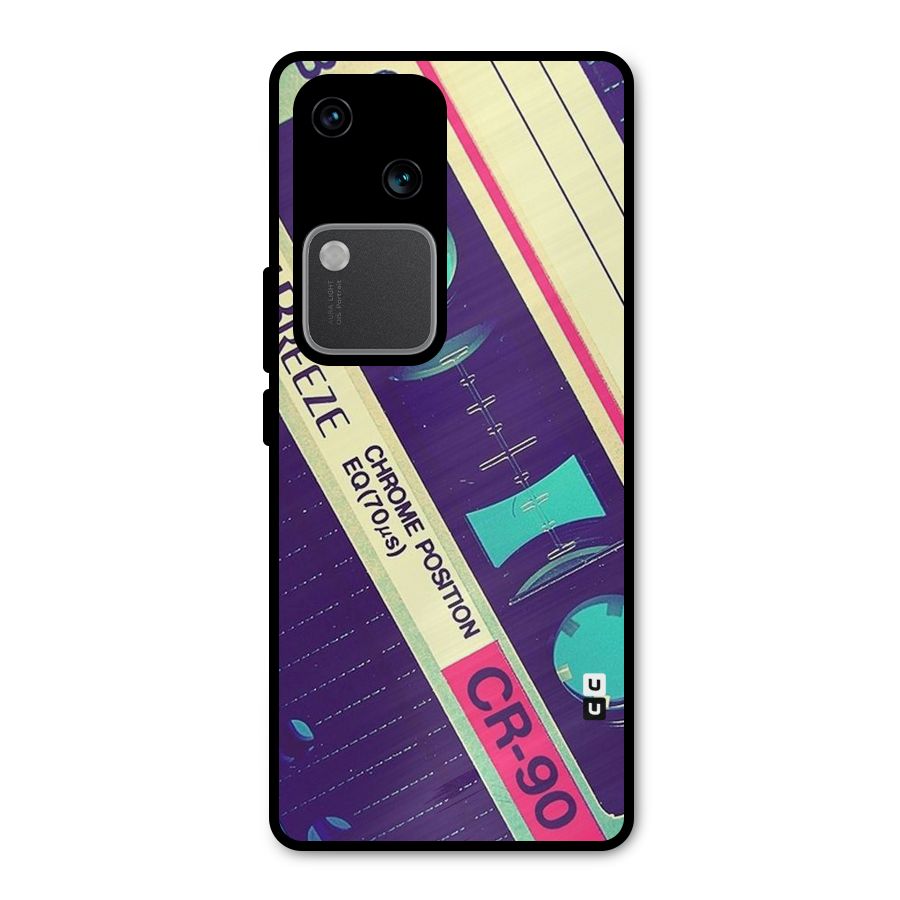 Old Casette Shade Metal Back Case for Vivo V30