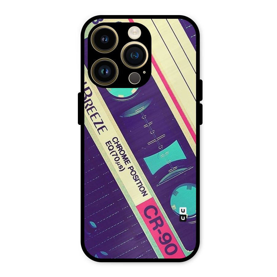 Old Casette Shade Metal Back Case for iPhone 14 Pro