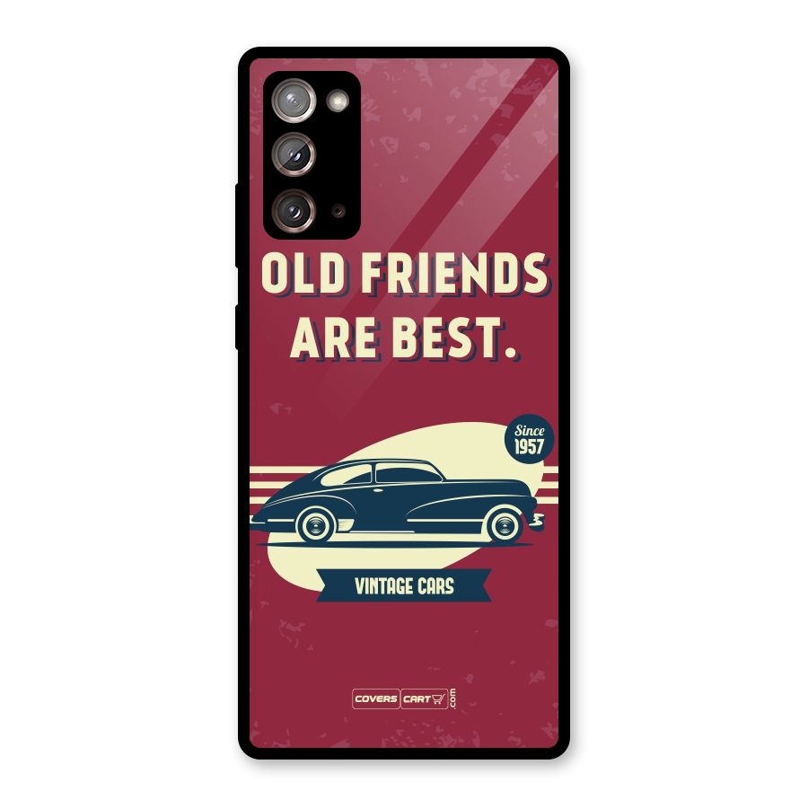 Old Friends Vintage Car Glass Back Case for Galaxy Note 20