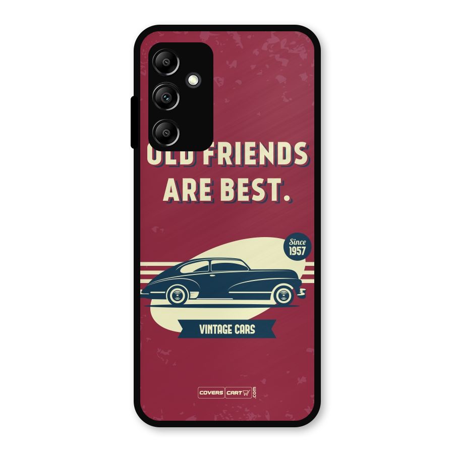 Old Friends Vintage Car Metal Back Case for Galaxy A14 5G