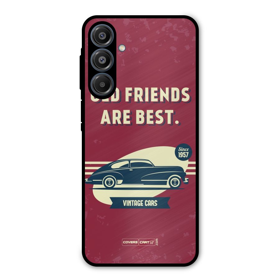 Old Friends Vintage Car Metal Back Case for Galaxy A16 5G