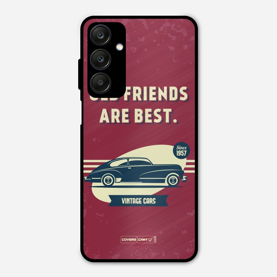 Old Friends Vintage Car Metal Back Case for Galaxy A25 5G