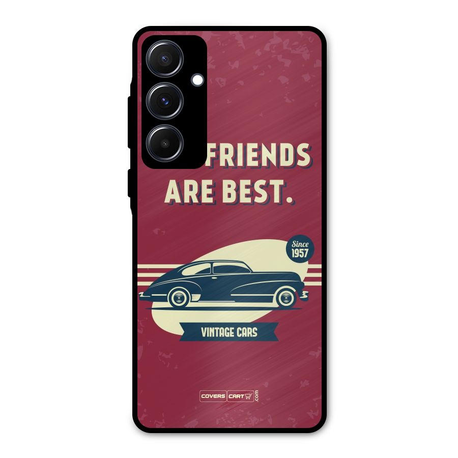 Old Friends Vintage Car Metal Back Case for Galaxy A55