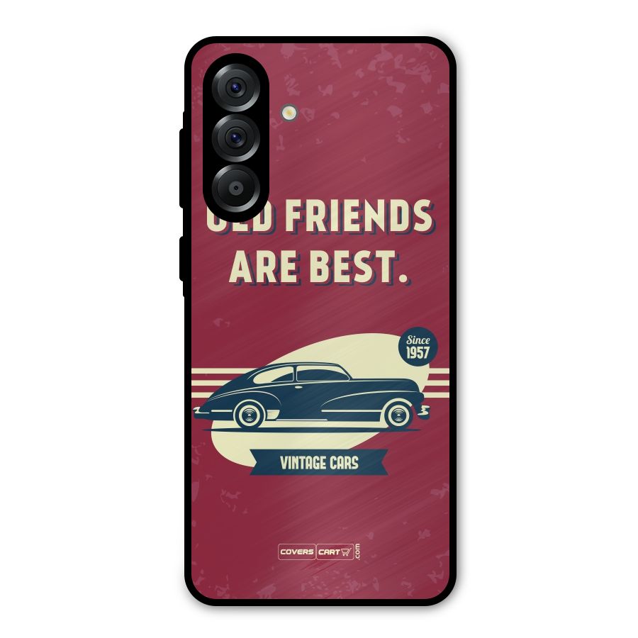 Old Friends Vintage Car Metal Back Case for Galaxy A56