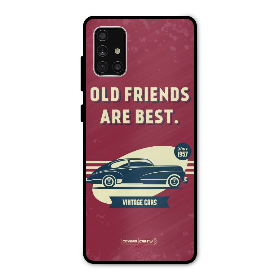 Old Friends Vintage Car Metal Back Case for Galaxy A71