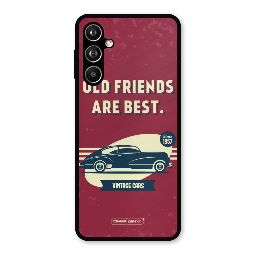 Old Friends Vintage Car Metal Back Case for Galaxy F54