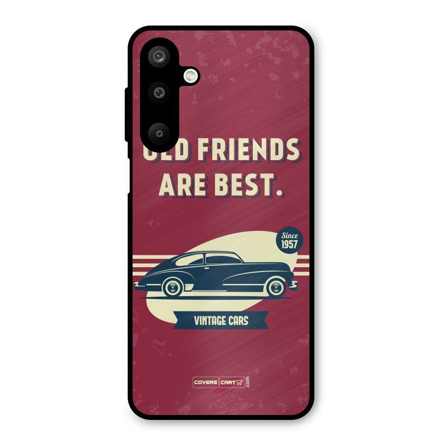 Old Friends Vintage Car Metal Back Case for Galaxy M16