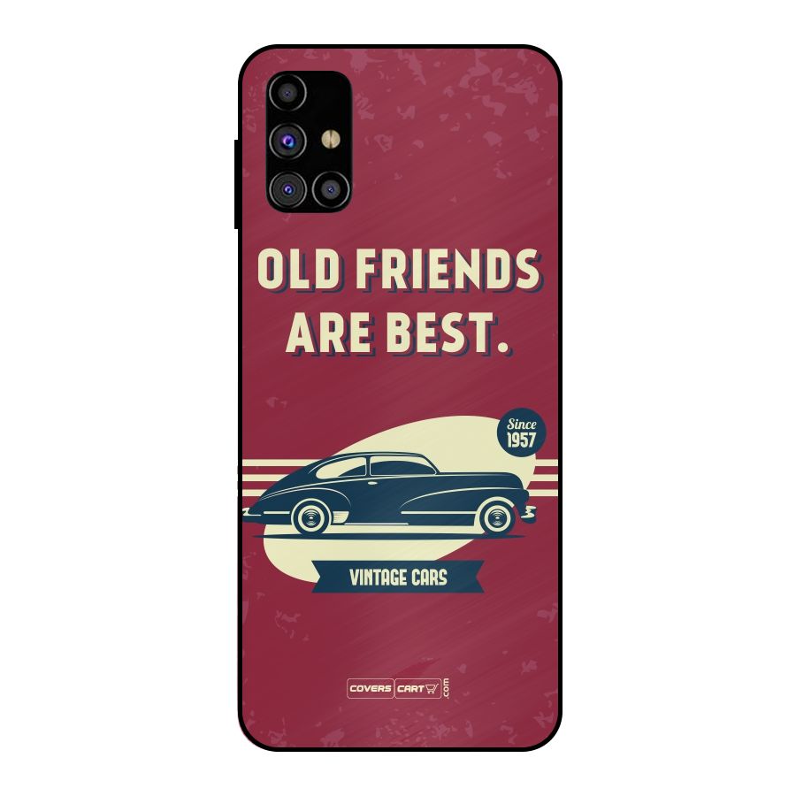 Old Friends Vintage Car Metal Back Case for Galaxy M31s