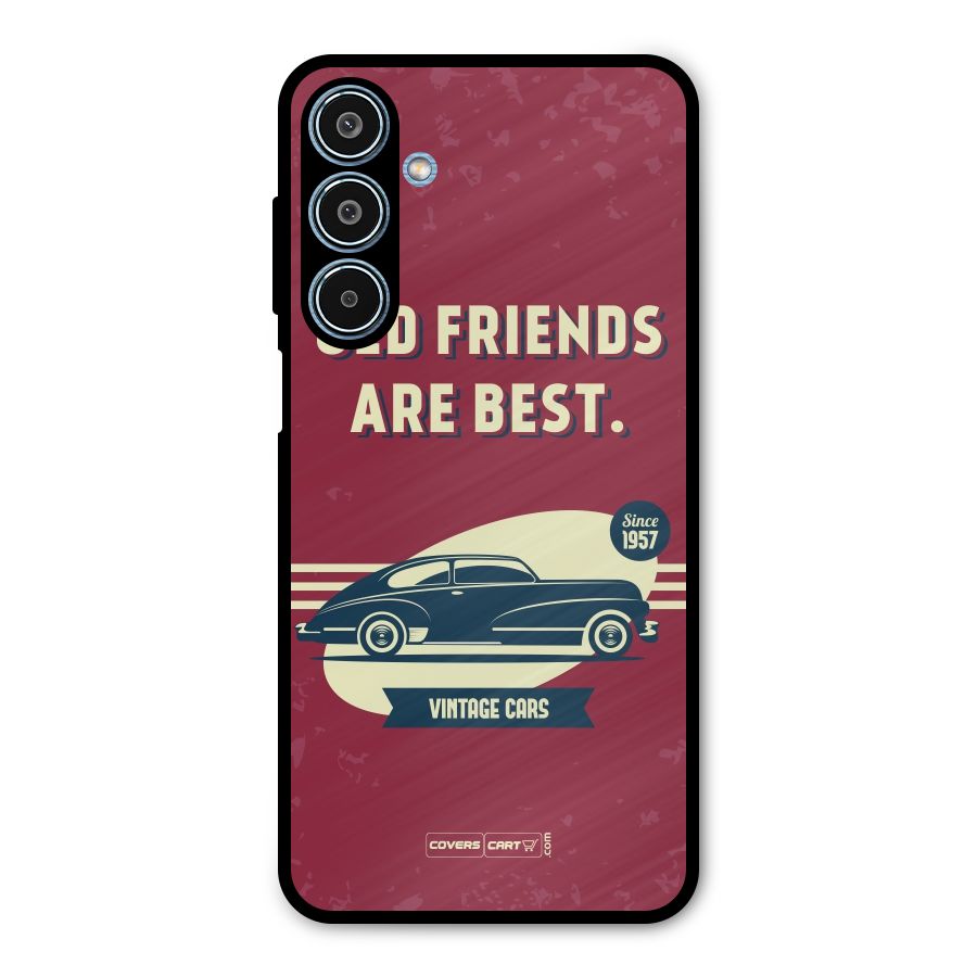 Old Friends Vintage Car Metal Back Case for Galaxy M35