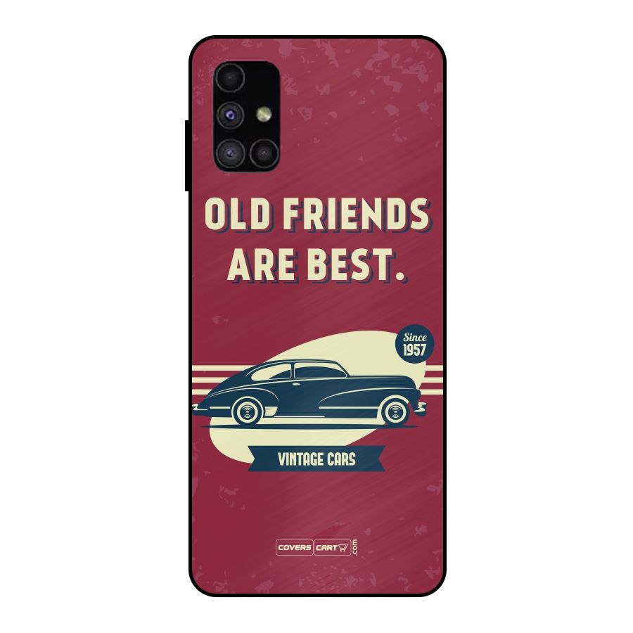 Old Friends Vintage Car Metal Back Case for Galaxy M51