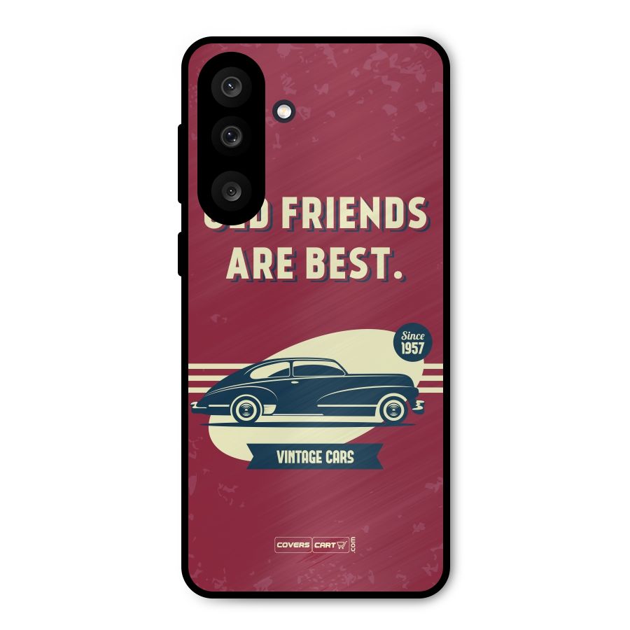 Old Friends Vintage Car Metal Back Case for Galaxy M56