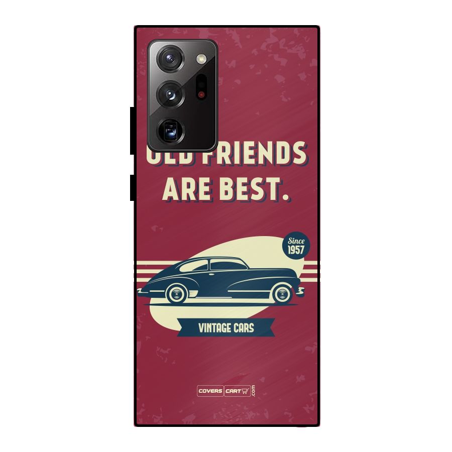 Old Friends Vintage Car Metal Back Case for Galaxy Note 20 Ultra 5G