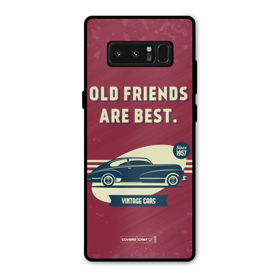 Old Friends Vintage Car Metal Back Case for Galaxy Note 8