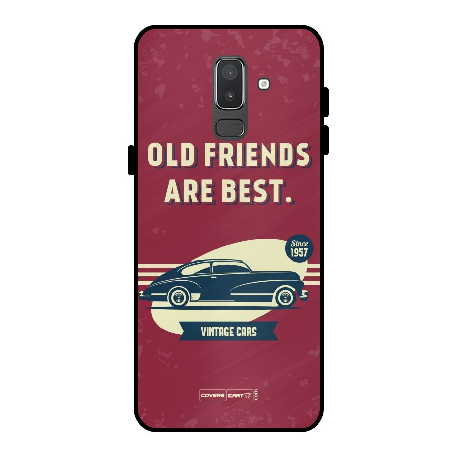 Old Friends Vintage Car Metal Back Case for Galaxy On8 (2018)