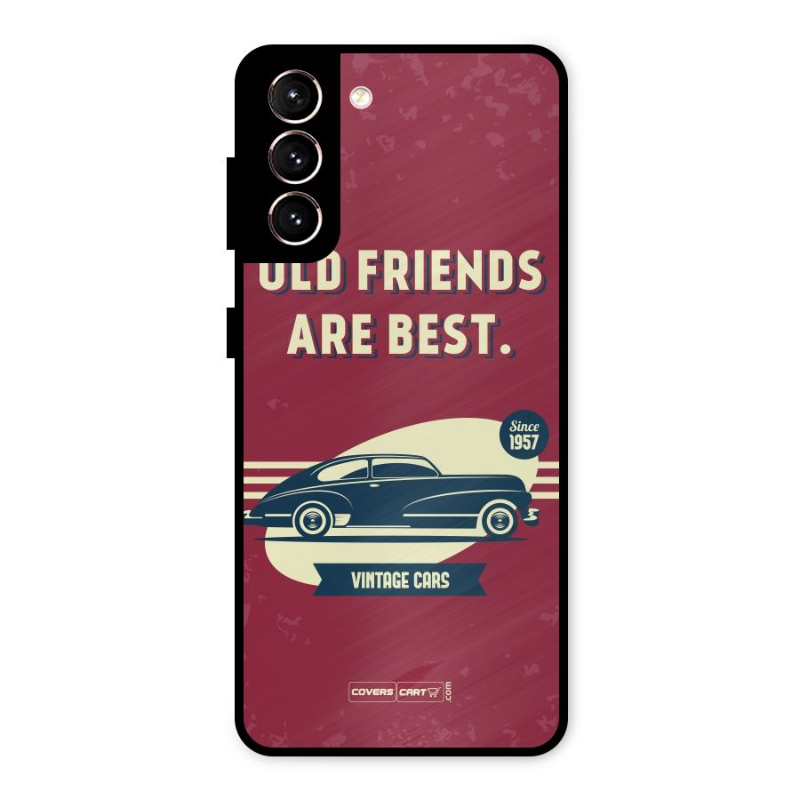 Old Friends Vintage Car Metal Back Case for Galaxy S21 5G