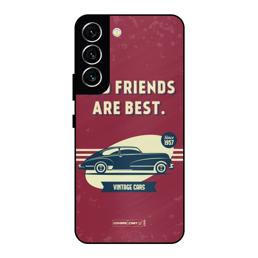 Old Friends Vintage Car Metal Back Case for Galaxy S22 5G