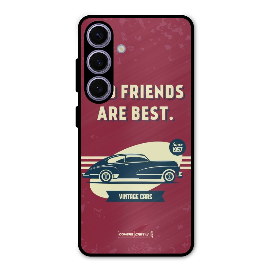 Old Friends Vintage Car Metal Back Case for Galaxy S24