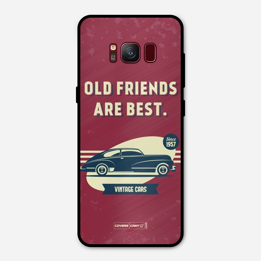 Old Friends Vintage Car Metal Back Case for Galaxy S8