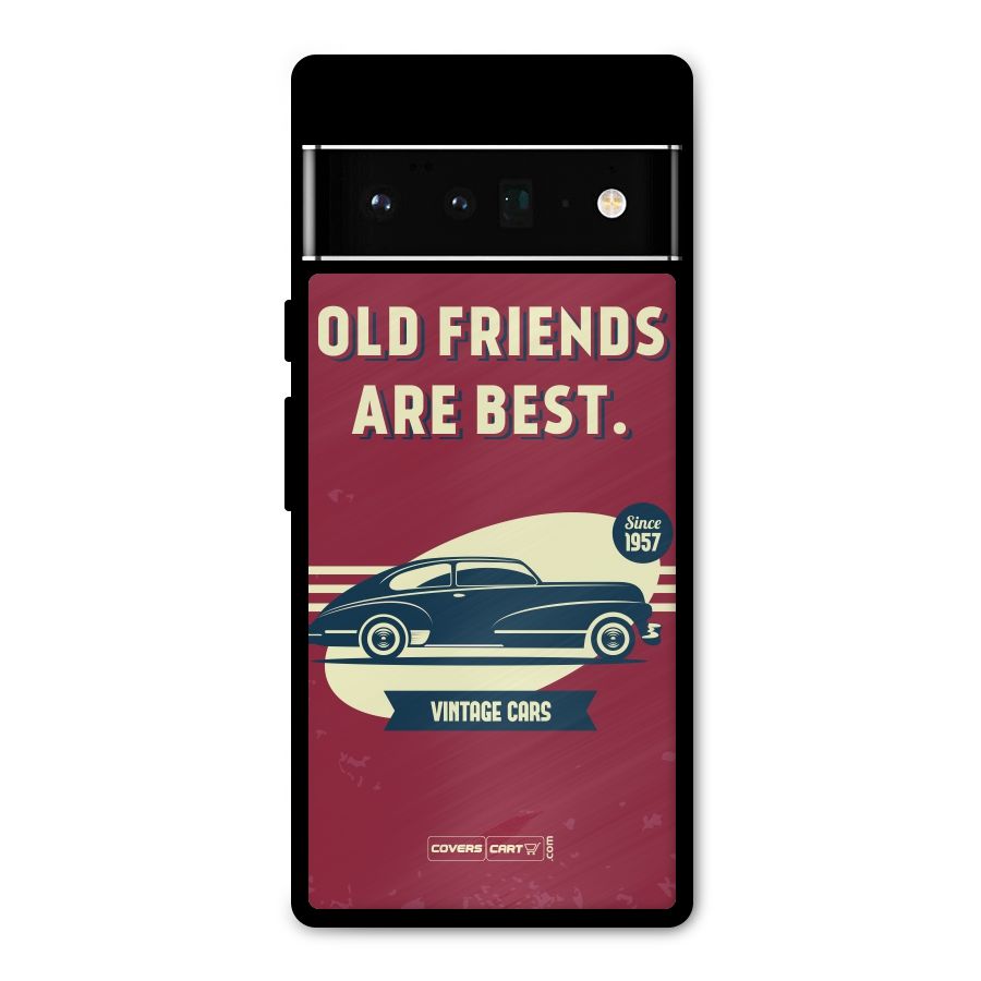 Old Friends Vintage Car Metal Back Case for Google Pixel 6 Pro