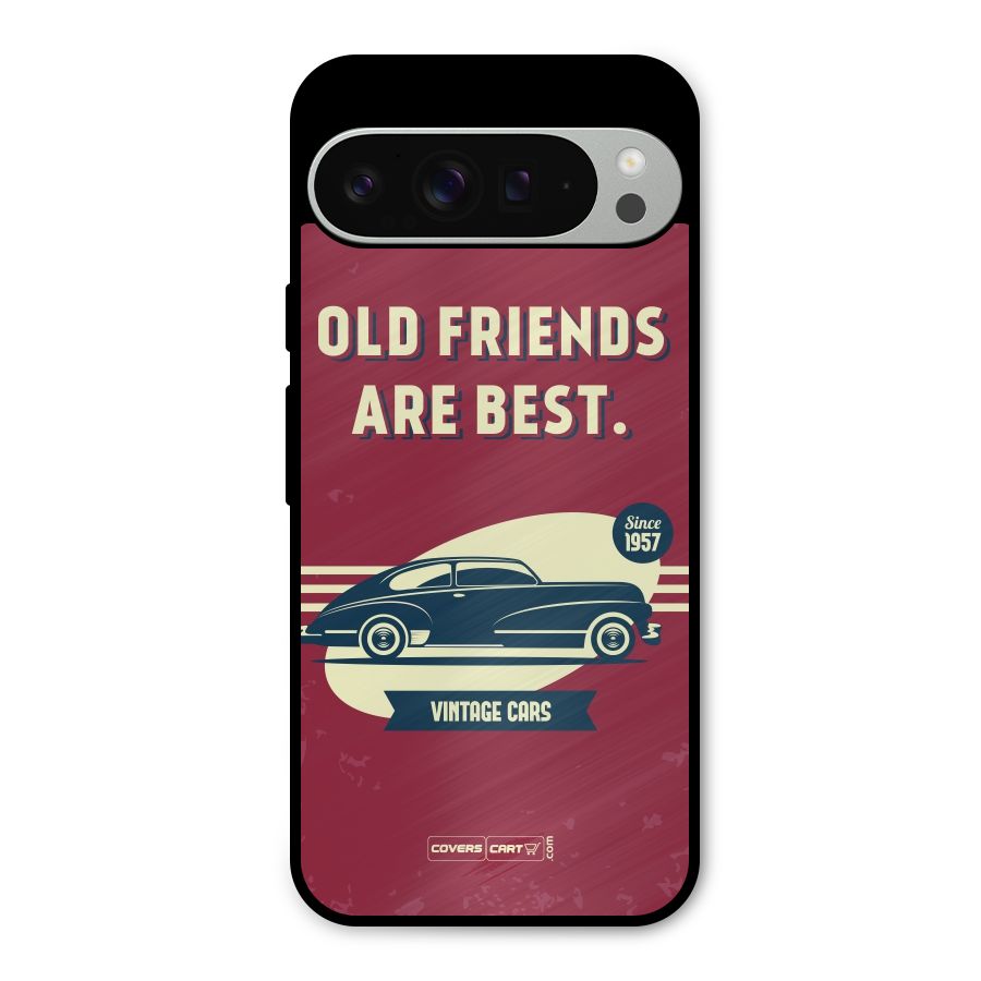 Old Friends Vintage Car Metal Back Case for Google Pixel 9 Pro XL