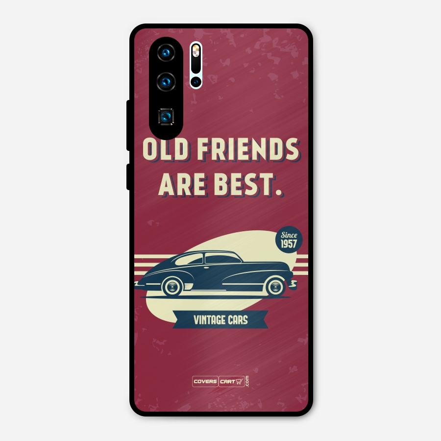 Old Friends Vintage Car Metal Back Case for Huawei P30 Pro