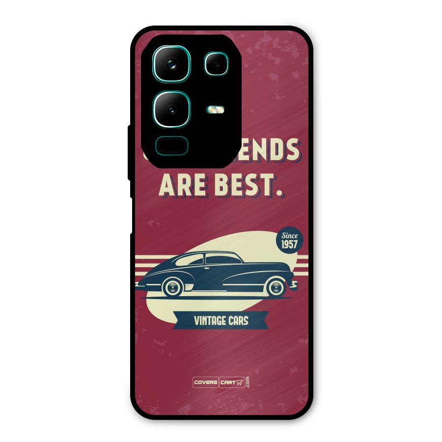 Old Friends Vintage Car Metal Back Case for Infinix Note 50x