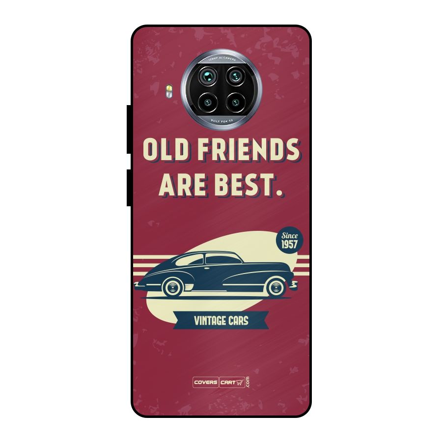 Old Friends Vintage Car Metal Back Case for Mi 10i