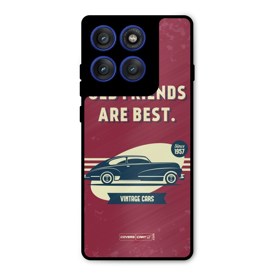 Old Friends Vintage Car Metal Back Case for Motorola Edge 60 Pro