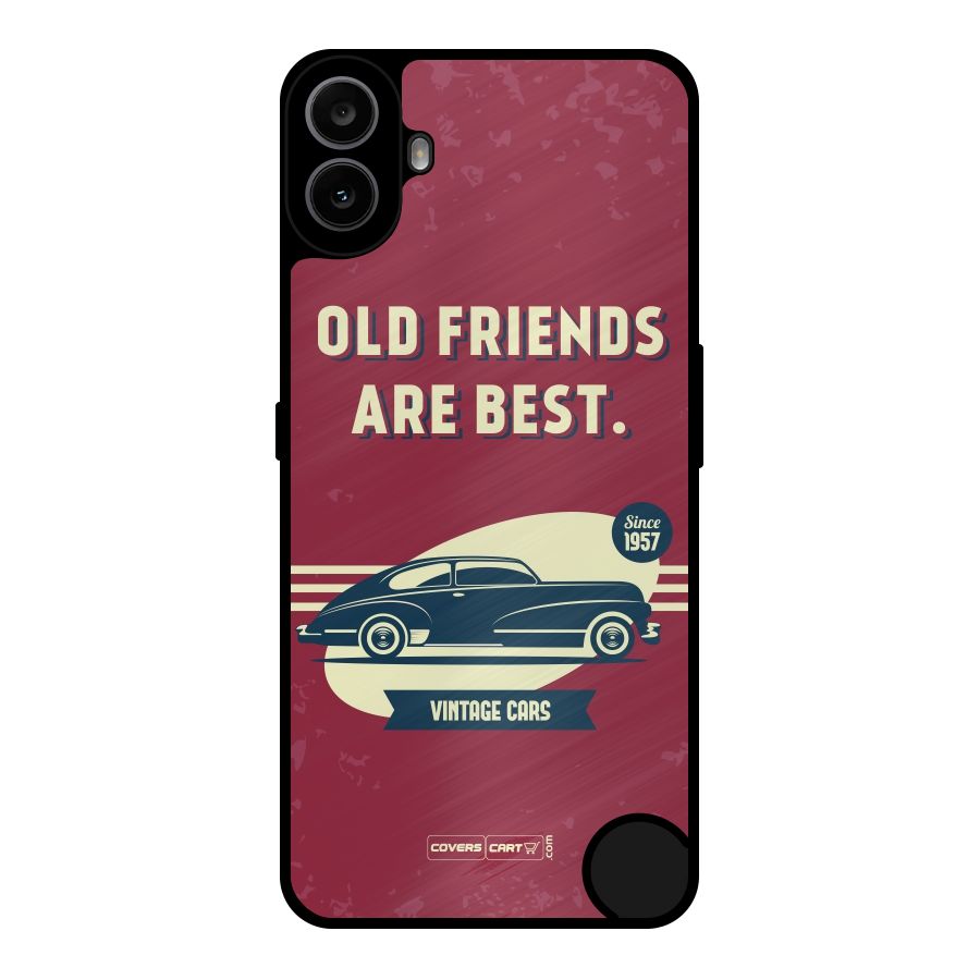 Old Friends Vintage Car Metal Back Case for Nothing CMF Phone 1