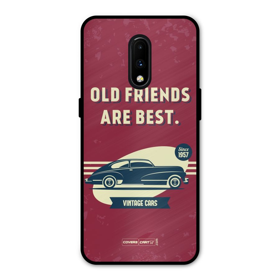 Old Friends Vintage Car Metal Back Case for OnePlus 7