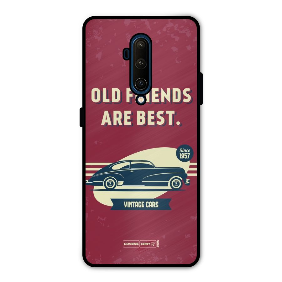 Old Friends Vintage Car Metal Back Case for OnePlus 7T Pro