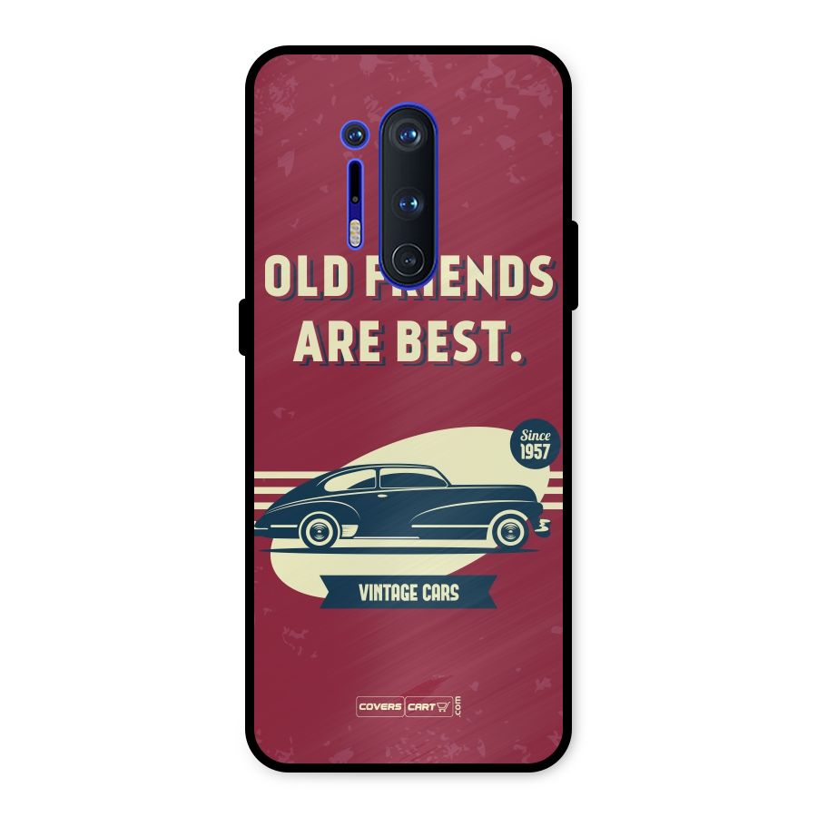 Old Friends Vintage Car Metal Back Case for OnePlus 8 Pro