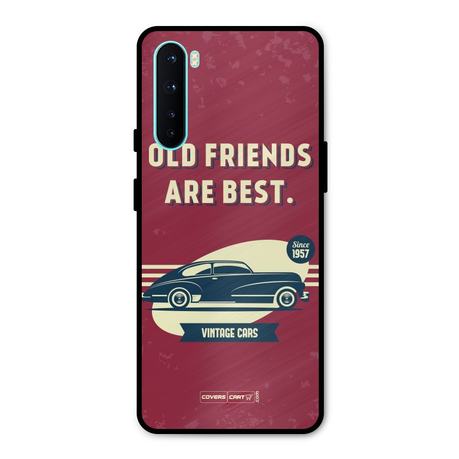 Old Friends Vintage Car Metal Back Case for OnePlus Nord