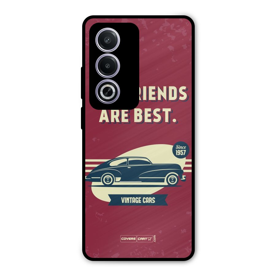 Old Friends Vintage Car Metal Back Case for Oppo A3 Pro
