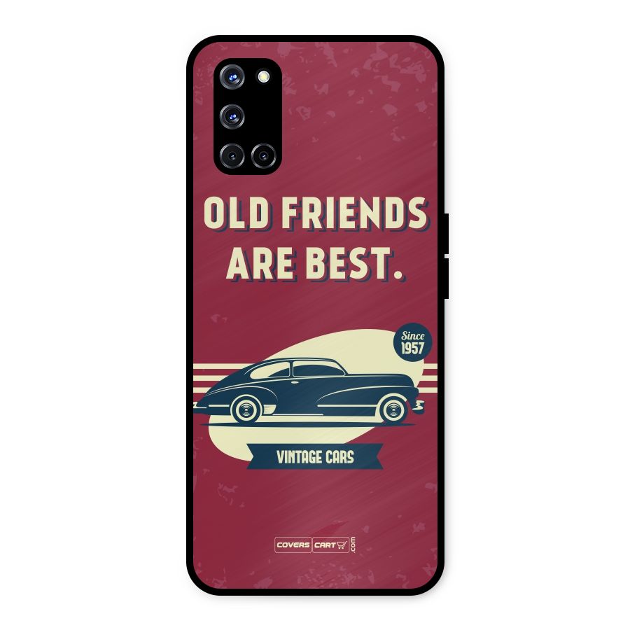 Old Friends Vintage Car Metal Back Case for Oppo A52