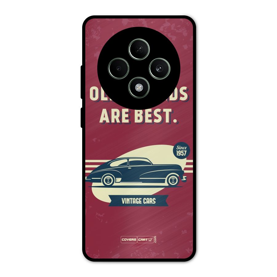 Old Friends Vintage Car Metal Back Case for Oppo F27