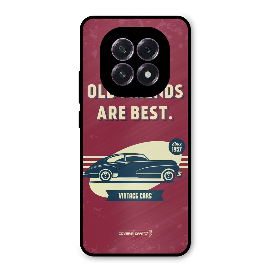 Old Friends Vintage Car Metal Back Case for Oppo F29