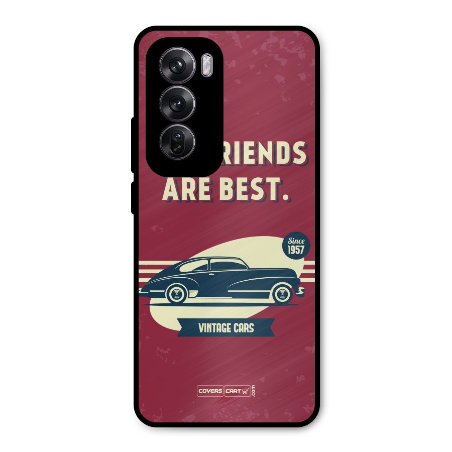 Old Friends Vintage Car Metal Back Case for Oppo Reno12 Pro