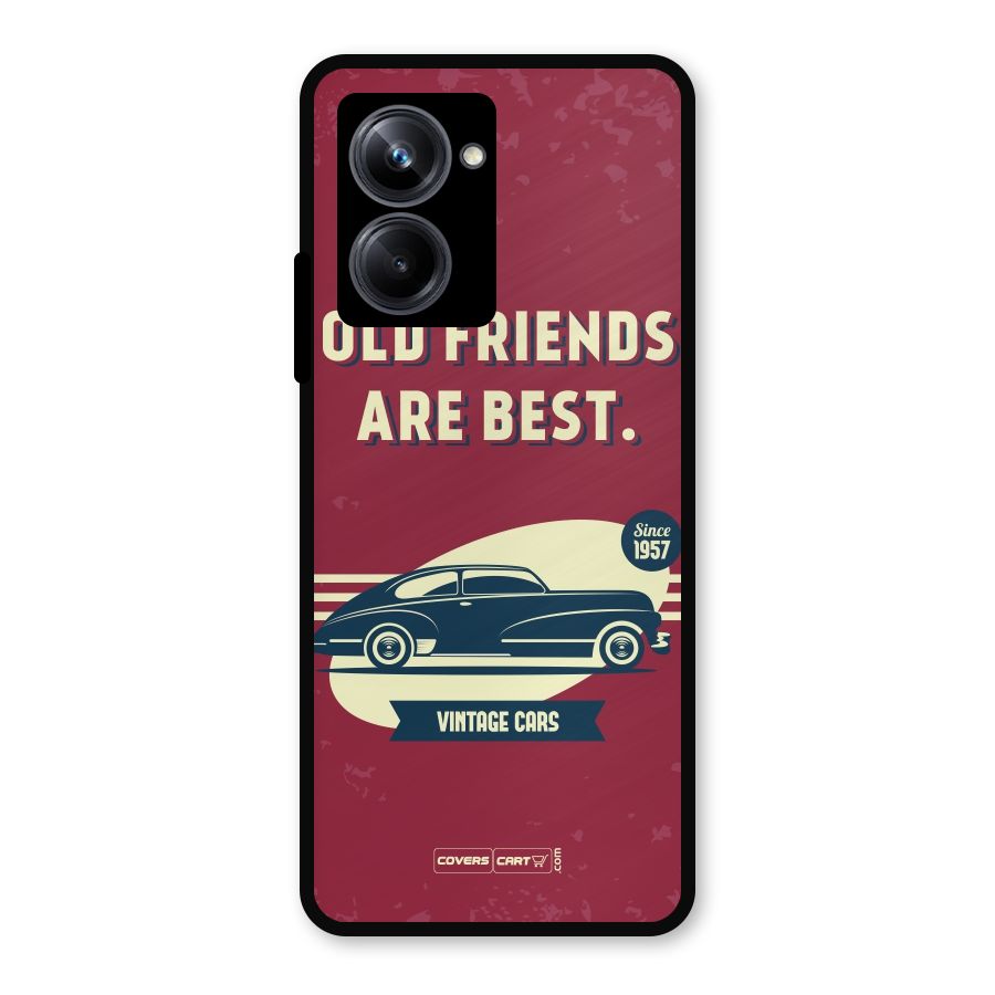 Old Friends Vintage Car Metal Back Case for Realme 10 Pro