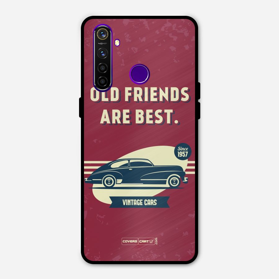 Old Friends Vintage Car Metal Back Case for Realme 5 Pro