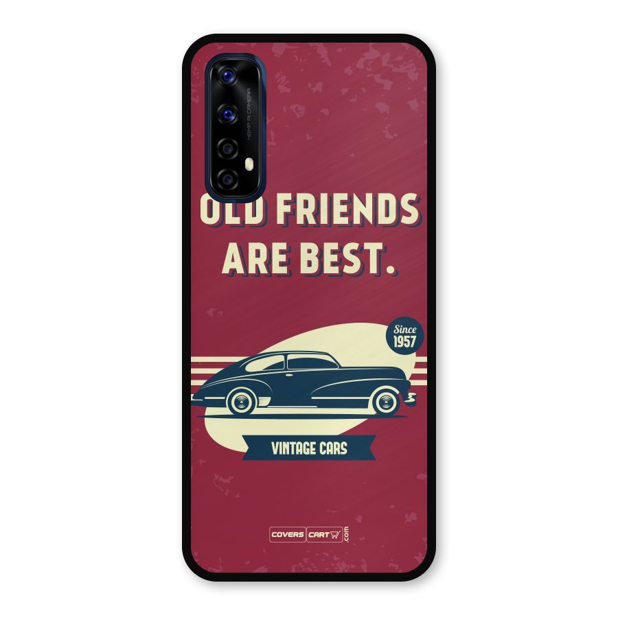 Old Friends Vintage Car Metal Back Case for Realme 7