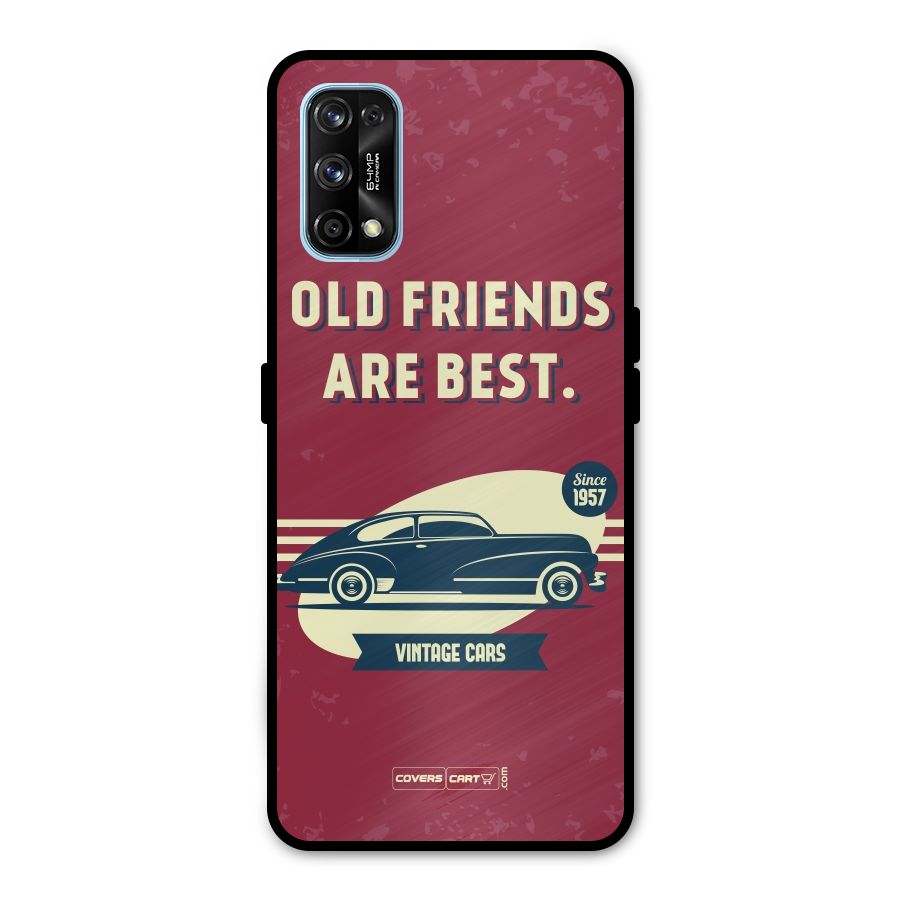 Old Friends Vintage Car Metal Back Case for Realme 7 Pro