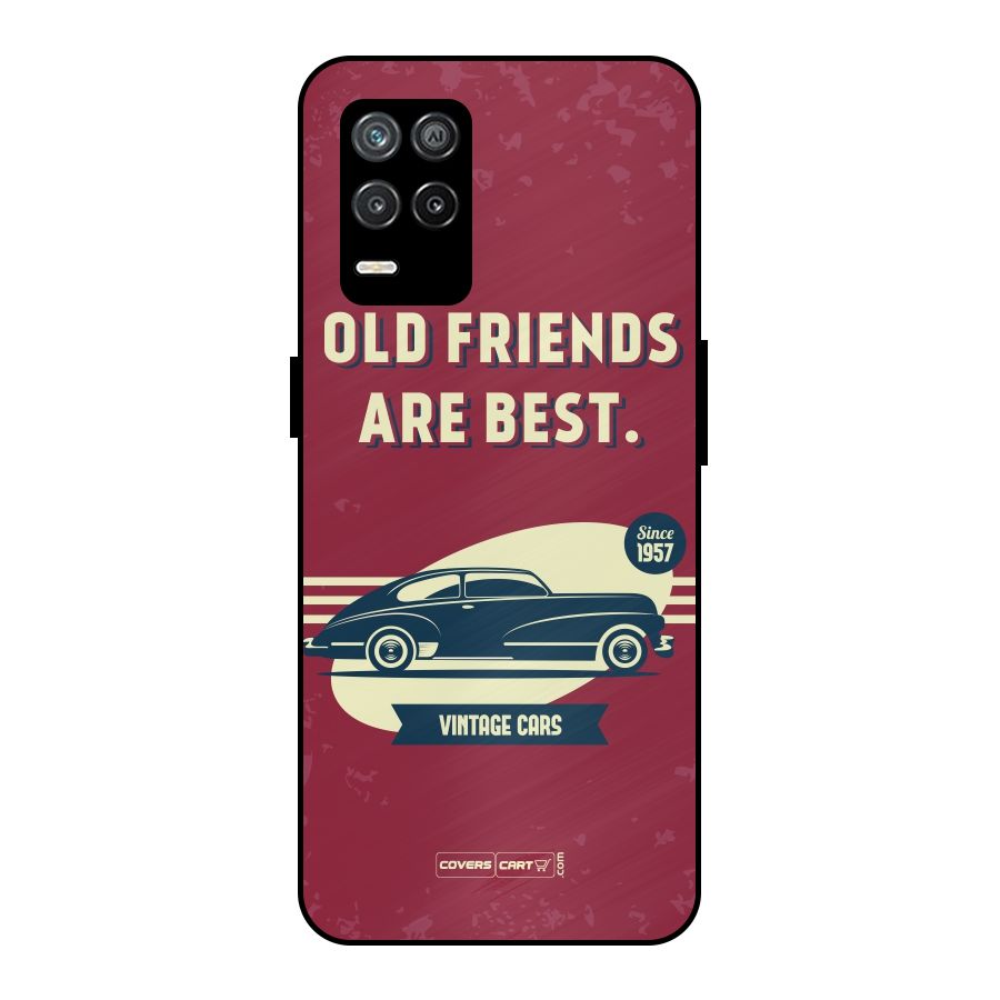 Old Friends Vintage Car Metal Back Case for Realme 9 5G