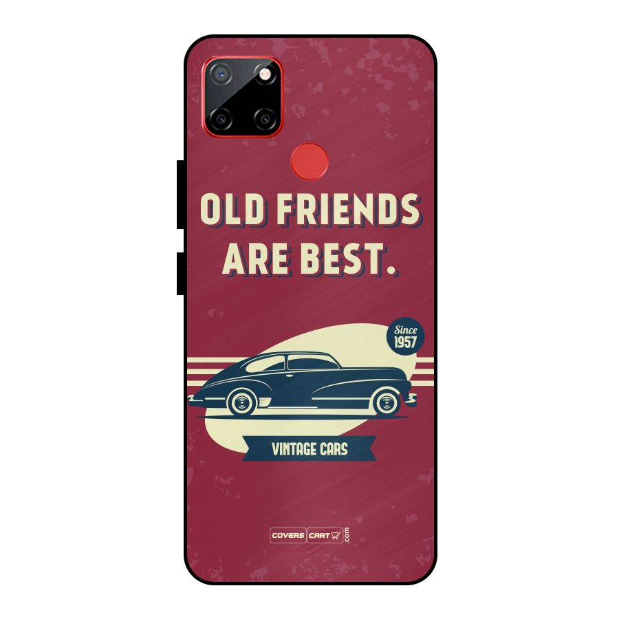 Old Friends Vintage Car Metal Back Case for Realme C12
