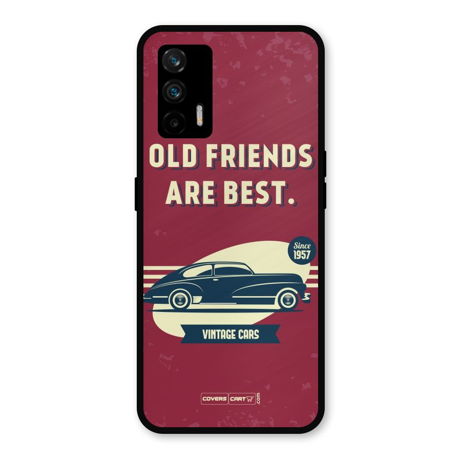 Old Friends Vintage Car Metal Back Case for Realme GT 5G
