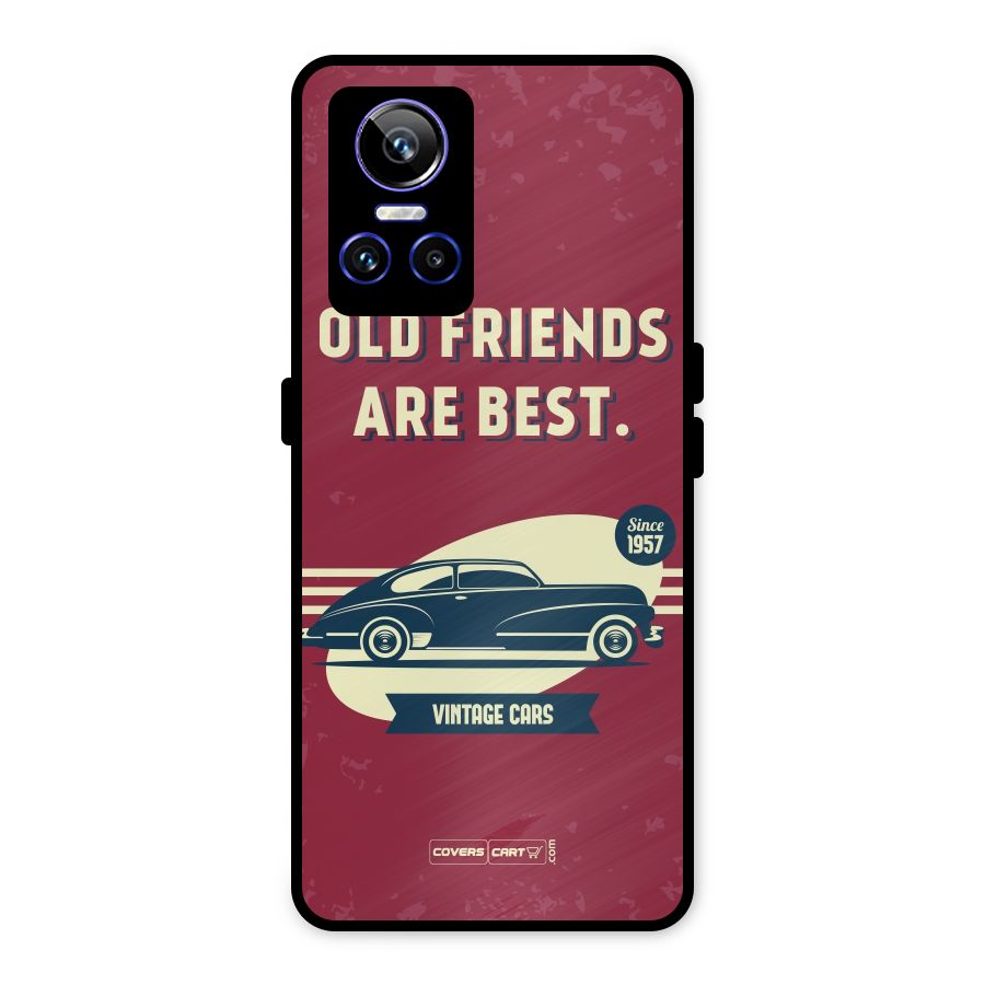 Old Friends Vintage Car Metal Back Case for Realme GT Neo 3