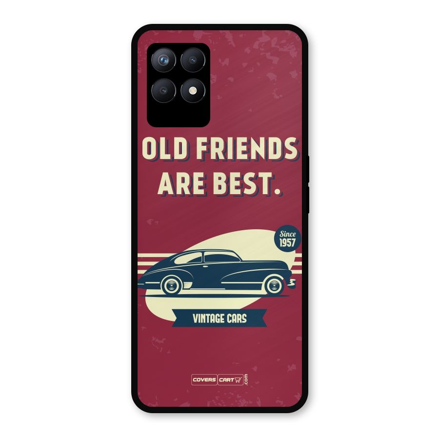 Old Friends Vintage Car Metal Back Case for Realme Narzo 50