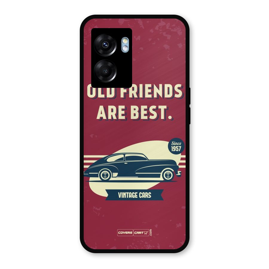 Old Friends Vintage Car Metal Back Case for Realme Narzo 50 5G